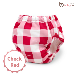 กางเกงในผ้าอ้อม Pants Diaper Check Red