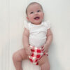 กางเกงในผ้าอ้อม Pants Diaper Check Red