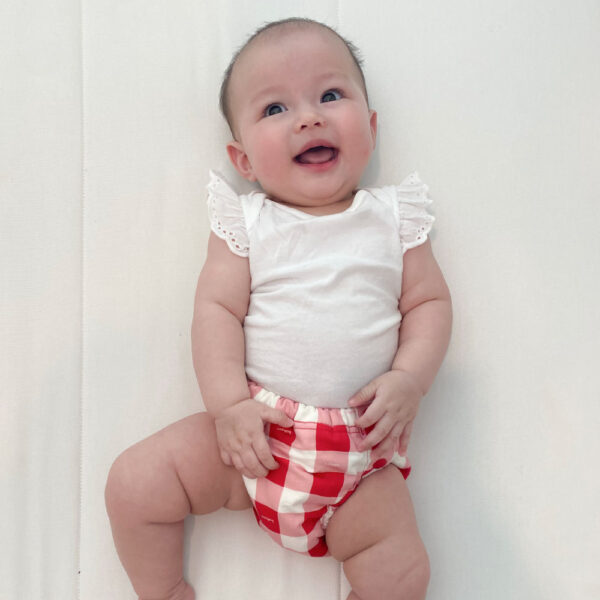 กางเกงในผ้าอ้อม Pants Diaper Check Red