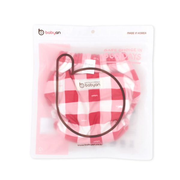 กางเกงในผ้าอ้อม Pants Diaper Check Red