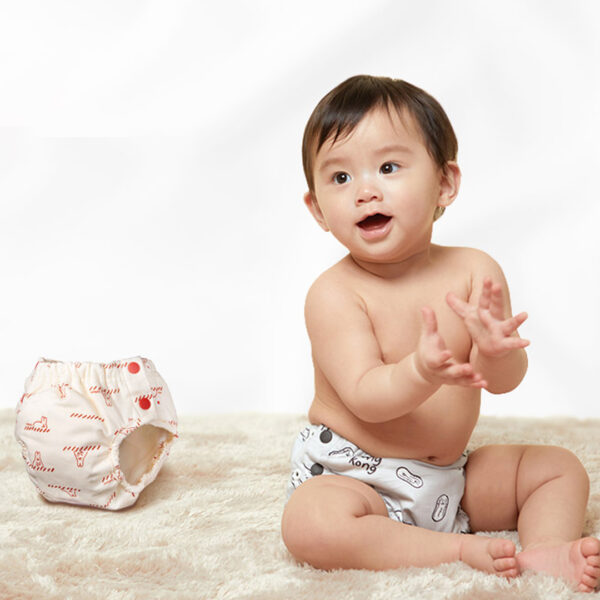 กางเกงในผ้าอ้อม Pants Diaper Check Red