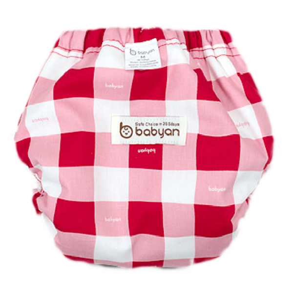 กางเกงในผ้าอ้อม Pants Diaper Check Red