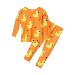 ชุดนอนเด็ก เสื้อผ้าเด็ก 21fw/Peachwarm Dot duck (Or)9