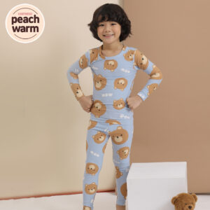 ชุดนอนเด็ก เสื้อผ้าเด็ก 21fw/Peachwarm Wowbear (BL)9