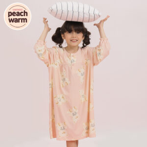 ชุดนอนเด็ก เสื้อผ้าเด็ก 21fw/Onepiece-Cutie bear(Pink)