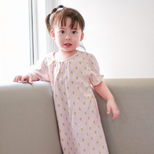 ชุดนอนกระโปรงเด็ก One piece pajamas kids Carrot (Pink)
