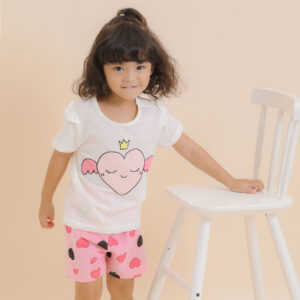 ชุดนอนเด็ก เสื้อผ้าเด็ก Unifriend Thailand รุ่น22ss/Stripe-Angel Heart5