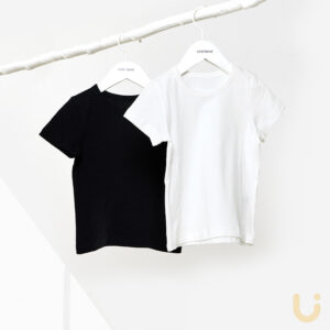 เสื้อยืดเด็ก เสื้อผ้าเด็ก Unifriend Thailand รุ่น Basic White & Black (2 ตัว)