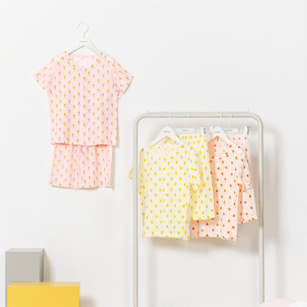 ชุดนอนเด็ก เสื้อผ้าเด็ก Pajamas Peach