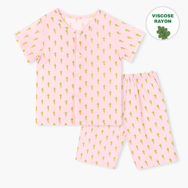ชุดนอนเด็ก เสื้อผ้าเด็ก Pajamas Carrot (pink)