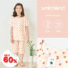 ชุดนอนเด็ก เสื้อผ้าเด็ก 22ss/Pajamas Peach