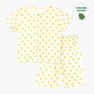 ชุดนอนเด็ก เสื้อผ้าเด็ก Unifriend Thailand รุ่น 22ss/Rayon Pajamas5- Lemon (yellow)