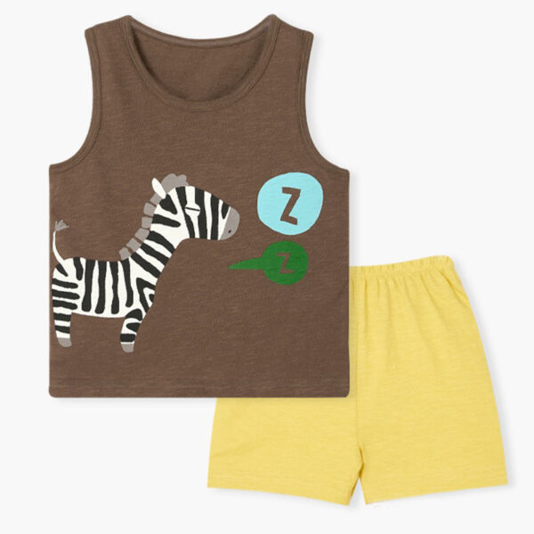 เสื้อกล้ามเด็กและกางเกงขาสั้น Zebra