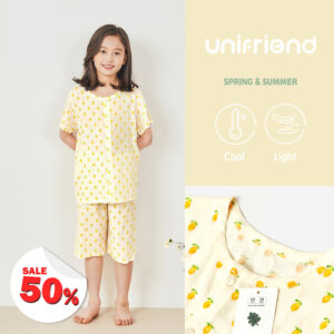 ชุดนอนเด็ก เสื้อผ้าเด็ก 22ss/Rayon Pajamas Lemon (yellow)
