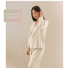 ชุดนอนผู้หญิงแขนขายาว Modal Woman (Beige)