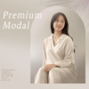 ชุดนอนผู้หญิงแขนขายาว Modal Woman (Beige)