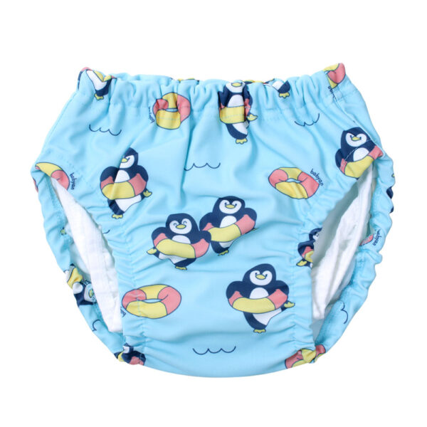 ชุดว่ายน้ำผ้าอ้อมในตัวลาย Penguin Baby rash Panty (cap/top/panty/pants)