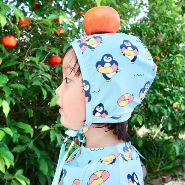 ชุดว่ายน้ำผ้าอ้อมในตัวลาย Penguin Baby rash Panty (cap/top/panty/pants)