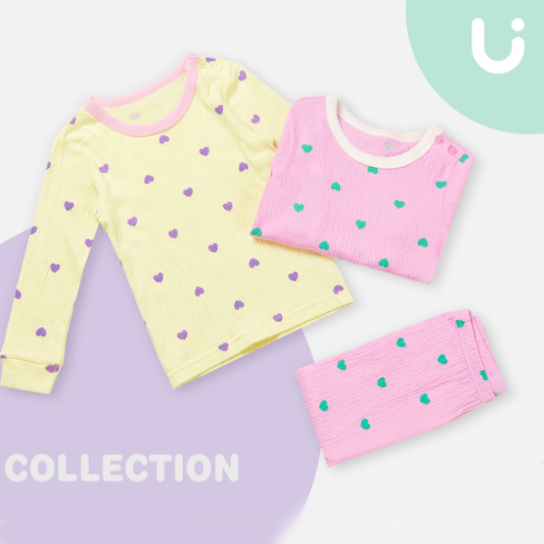 ชุดนอนเด็ก Yoruji Petit Heart9 (Yellow)