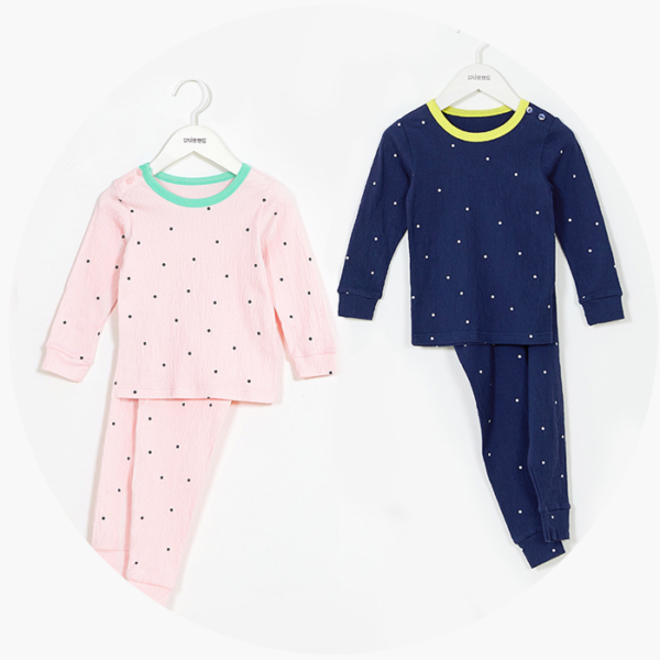 ชุดนอนเด็ก Yoruji Petit dot9 (pink)
