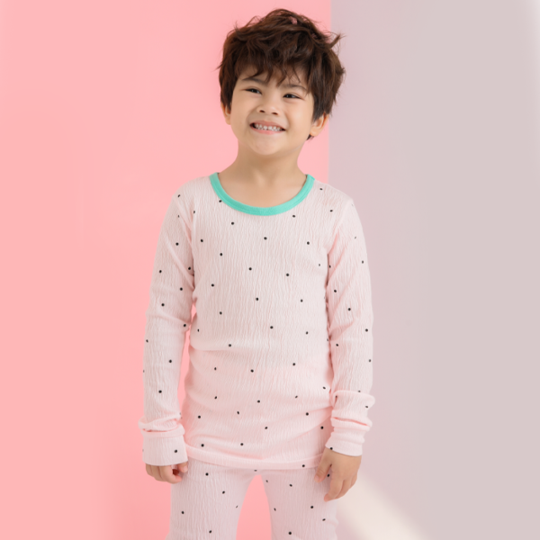 ชุดนอนเด็ก Yoruji Petit dot9 (pink)