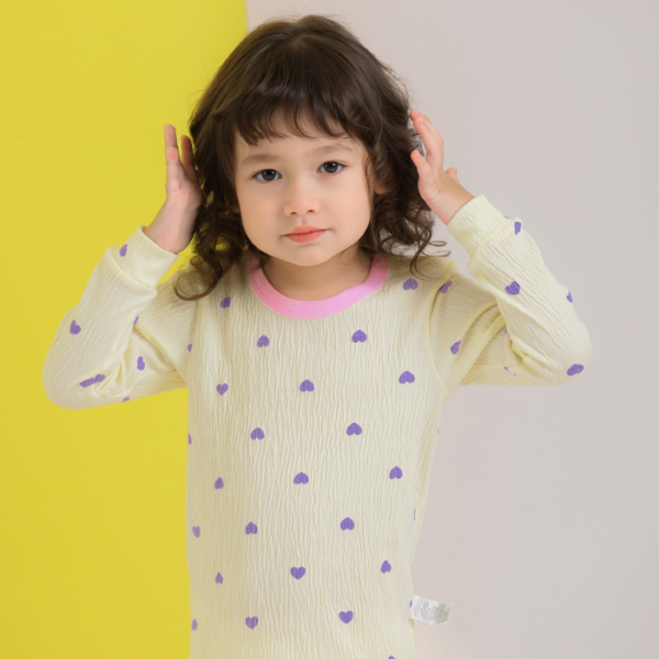ชุดนอนเด็ก Yoruji Petit Heart9 (Yellow)