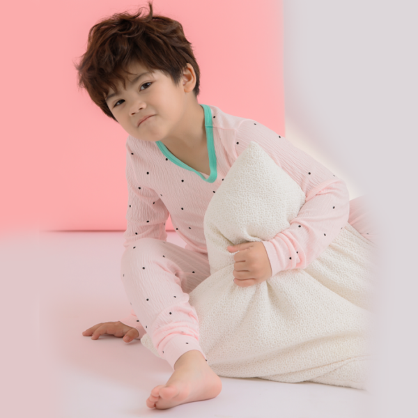 ชุดนอนเด็ก Yoruji Petit dot9 (pink)