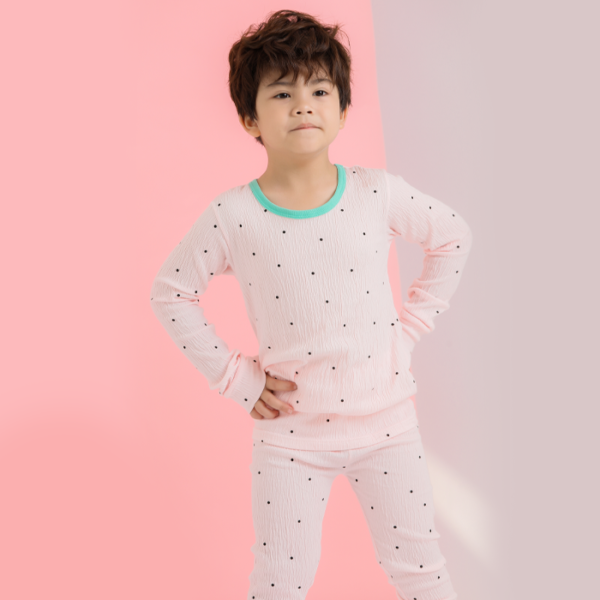 ชุดนอนเด็ก Yoruji Petit dot9 (pink)