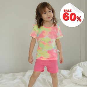 เสื้อผ้าเด็ก ชุดแขนสั้นขาสั้น 23ss/Rainbow Sherbet
