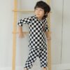 เสื้อผ้าเด็ก ชุดความยาว7ส่วน Square Label (Black)