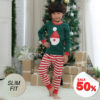 ชุดนอนเด็กแขนยาวขายาว 23fw/Snow (Green)