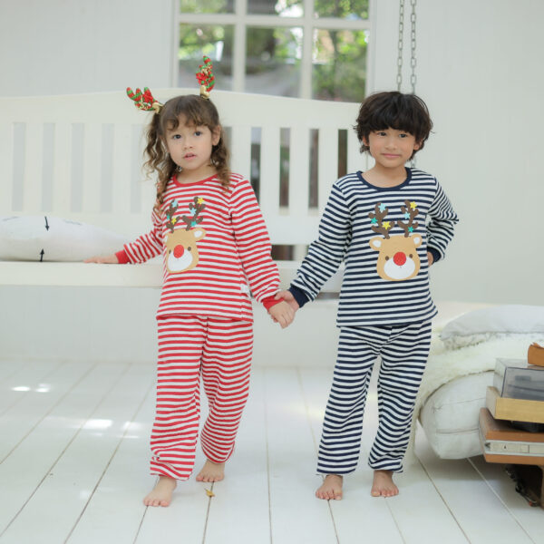 ชุดนอนเด็กแขนยาวขายาว 23fw/Thermal Noel (Navy)