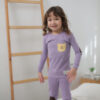 ชุดนอนเด็กแขนยาวขายาว 23fw/Pocket Bear (Purple)