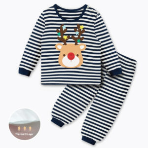 ชุดนอนเด็กแขนยาวขายาว Thermal Noel (Navy)