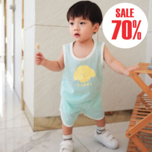 thte ชุดเสื้อกล้ามขาสั้นเด็ก 23ss/Puppy (Blue)