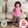 tyutr ชุดนอนเด็กแขนยาวขายาว 23fw Raglan Bear (Pink)