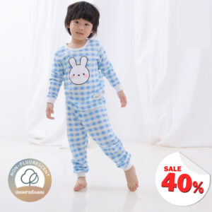 ชุดนอนเด็กแขนยาวขายาว 24ss/Little Rabbit (BLUE)