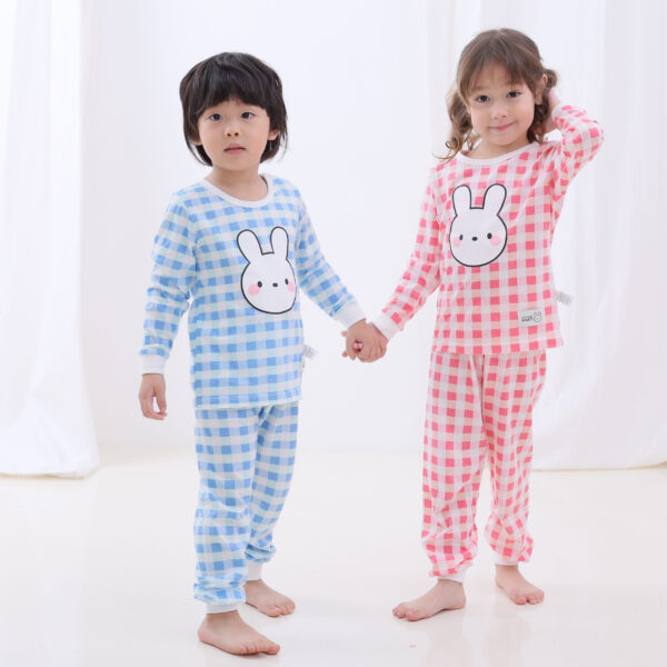 ชุดนอนเด็กแขนยาวขายาว Little Rabbit (PINK)