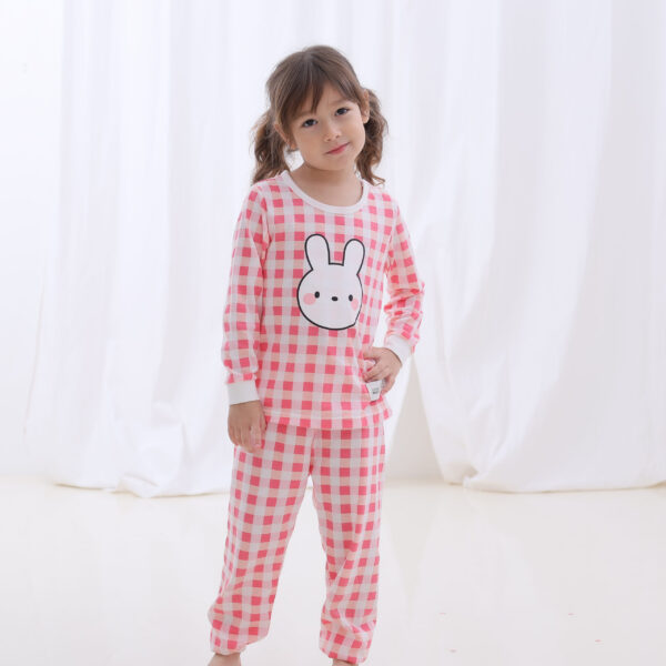 ชุดนอนเด็กแขนยาวขายาว Little Rabbit (PINK)