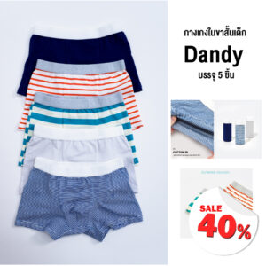 กางเกงในขาสั้นเด็ก 24ss/Dandy (5 Pcs.)