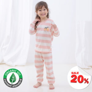 ชุดนอนเด็กแขนยาวขายาว 24ss/Organic Brown Lemon