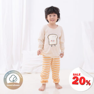 24 ชุดนอนเด็กแขนยาวขายาว 24ss/Cutie Bread