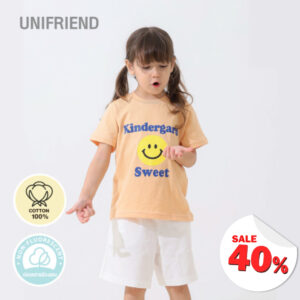 ชุดแขนสั้นขาสั้น 24ss/Kindergarden (Apricot)