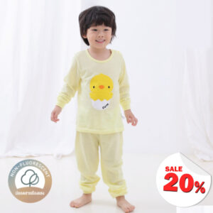ชุดนอนเด็กแขนยาวขายาว 24ss/Cutie Duck