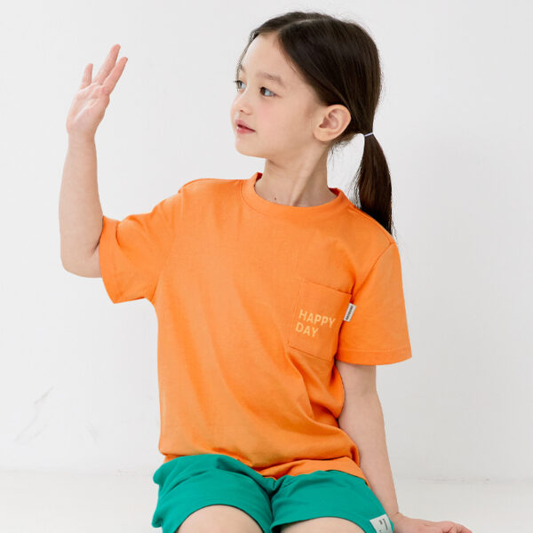 ชุดแขนสั้นขาสั้น 24ss/Happy Day (ORANGE)