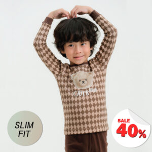ชุดนอนเด็กแขนยาวขายาว 24fw/Cute Bear