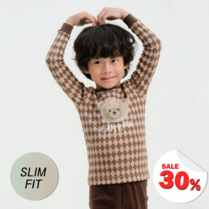 ชุดนอนเด็กแขนยาวขายาว 24fw/Cute Bear