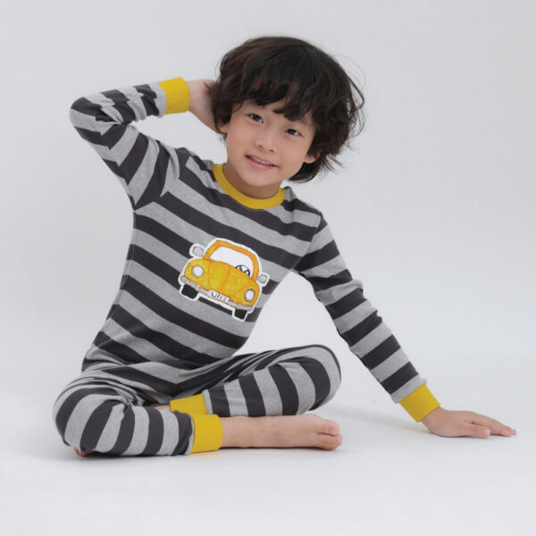 ชุดนอนเด็กแขนยาวขายาว 24fw/Crayon Car