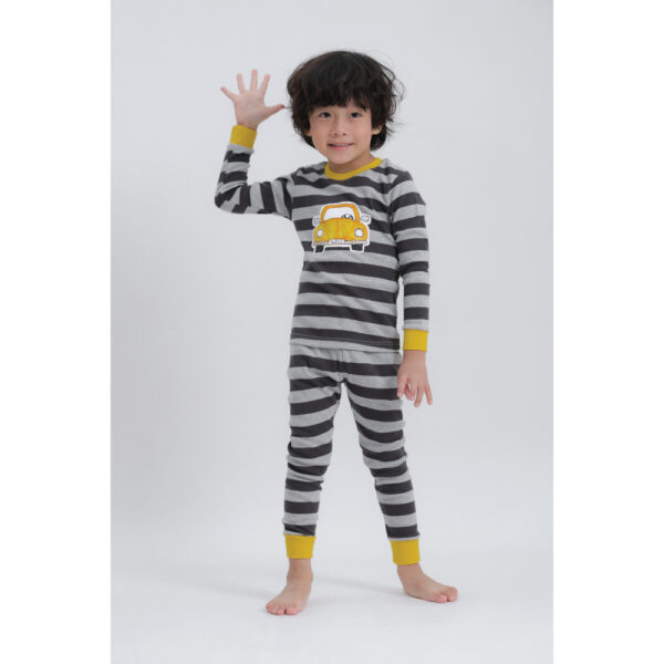 ชุดนอนเด็กแขนยาวขายาว 24fw/Crayon Car