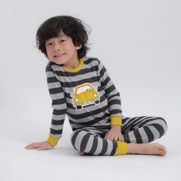 ชุดนอนเด็กแขนยาวขายาว 24fw/Crayon Car